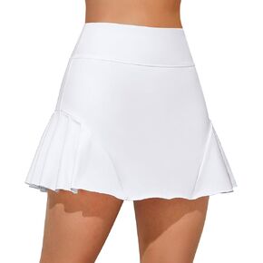 ATTRACO Tennis Skirts for Women with Pocket Golf Skirt Tummy Control Workout Athletic Skirts
