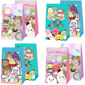 BNFUO 12pcs Cute Animal Goodie Bags Party Bags Gift Bags for Birthday Party, Cute Animal Birthday Party Supplies Birthday Decorations