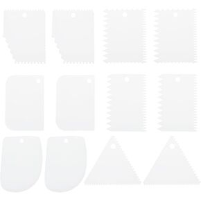 PATIKIL 12 PCS SCLAPER CLAY CLAY ، 2 مجموعة أدوات الفخار ناعمة النحت مجموعة مكشطة الطين أدوات النحت CERAMICS CUTTER لنمذجة الفخار المبتدئين ، أبيض