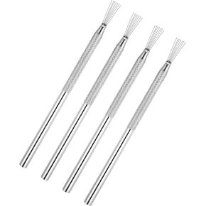 4 Pcs Clay Needle Tools Aluminum Polymer Clay Tools Feather Wire Texture Tool Practical Pottery Tools for Ceremics Clay Pottery Sculpture Detail Texturing Modeling Tools