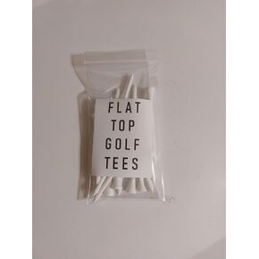 Golf Gag Gift Flat Top Golf Tees - White - Fun Prank - Fun Joke - 20pcs - 2 3/4