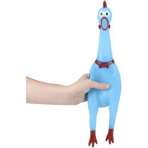 The Dreidel Company Rubber Screeching Chicken, Squeeze Chicken with Sound Toy, Practical Joke and Gag Toy, Party Favor Noisemaker, 1 Chicken (16 Inch (Assorted Colors)) in Kuwait