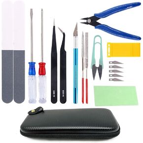 Pixiss Gundam Model Tool Kit - Essential Hobby Tools for Plastic Model Building, Miniature Crafting, and Gundam Model Kits - Complete Model Kit Tool Set