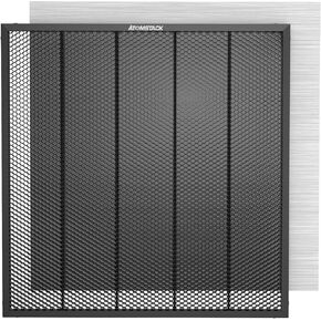 ATOMSTACK F4 Honeycomb Laser Bed 15.7"X15.7" for Laser Engraver Honeycomb Working Table with Metal Tray, 6 Platens & 4 Pads Compatible with Most Engravers Fast Heat Dissipation and Desktop-Protection