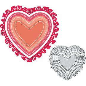 Wave Heart Pattern Metal Die Cuts for Cards ، Valentine's Heart Love Card Die Dies Cut Stencils Diy Scrapbooking Album