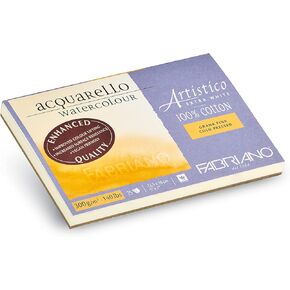 Fabriano Artistico Watercolor Block, 5 x 7, Extra White