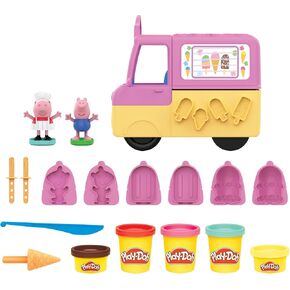تلعب الآيس كريم من Play-Doh Peppa مع شاحنة ، خنزير Peppa و George ، و 5 علب مركبة غير سامة ، لعبة للأطفال 3 سنوات وما فوق