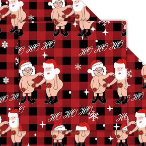Dtiafu مضحك عيد الميلاد ورقة الالتفاف شقي Santa غلاف غلاف غلاف ورقة مطوية شقة شقة غير ملائمة باللون الأسود بلون بلاي