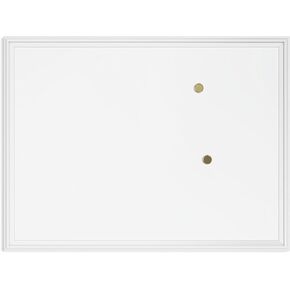 U Brands Farmhouse Magnetic Dry Erase Board, 40"x30", White Wood Style Frame, Includes 2 Magnets