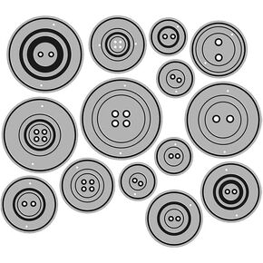 Various Buttons Metal Die Cuts, Lots Buttons Frame Cutting Dies, Buttons Metal Die Cuts Set, Different Size Buttons Stencils Embossing Dies for DIY Crafts Cards Cuts for Scrapbooking Photo Album