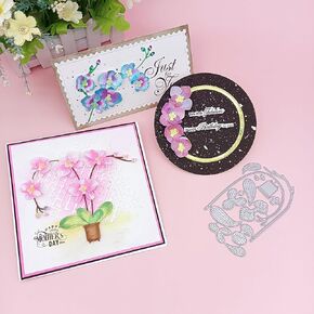 AlinaCraft 1PC Moth Orchid Metal Cutting Die Cut for Paper Craft Metal Die-Cuts for Scrapbooking Cutting Die for Handmade Cards
