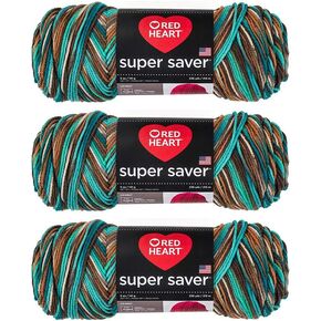 Red Heart Bulk Buy Super Saver Yarn (3-Pack) Reef E300-3949