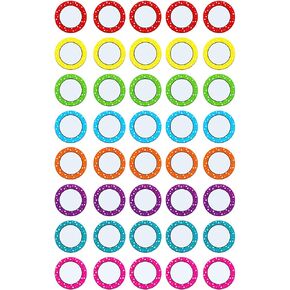 Outus 40 Pcs Numbers Magnetic Accents 2 Inch Round Whiteboard Magnets Writable Circle Blank Magnets for Office School Christmas Stocking Stuffers Gifts, 8 Colors(Color Set 1)