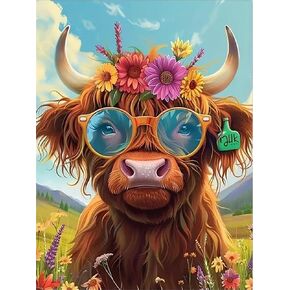 مجموعات فن الماس الزرافة للبالغين ، DIY 5D Giraffe في لوحة الحمام الماس للمبتدئين ، جولة الكاملة من نقاط الماس ، صورة جوهرة فنية للمنزل ، ديكور فني ديكور 12x16inch