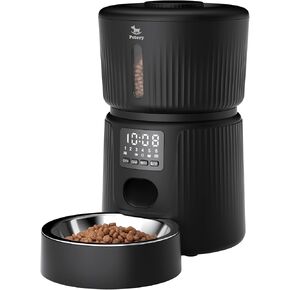 Petory Automatic Cat Feeder - 2.4G WiFi 10 Meals Automatic Cat Food Dispenser with Slow Feeding for Cats and Small Dogs, Dual Power Supply Including Desiccant Bag