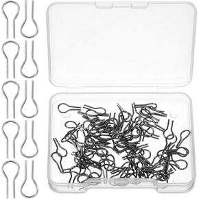100 Pcs High Temperature Nichrome Wire Jump Rings R Shaped Nichrome Hanger Hooks Resistance Fire Burning Needle for Ceramic Bead Ornaments Porcelain Stoneware Glass Fusing Hobbyists DIY Pendant