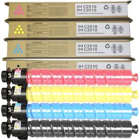 Compatible IM C2510 IM C2010 High Yield Toner Cartridge Use for Ricoh IMC2510 IMC2010 Toner Cartridge for Ricoh IM C2510 IM C2010 Printers (Black Cyan Magenta Yellow)