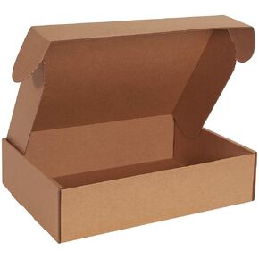 BOX USA Corrugated Cardboard Mailers, 24 x 18 x 6 Inches, Corrugated Die-Cut Shipping Boxes, Medium Brown Kraft Mailing Boxes (Pack of 25)