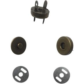 40 Sets 18mm Magnetic Button Clasp Snaps,Sew on Snap Button Fasteners for Sewing, Craft, Purses, Bags, Clothes, Leather (Bronze) PT404