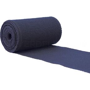 CleverDelights 6" Navy Burlap Roll - Finished Edges - 10 Yards - Jute Burlap Fabric