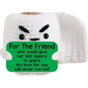 Gag Birthday Friendship Gifts for Women Best Friend Easter Basket Stuffers, Funny Small Handmade Knitted Crochet Unique Birthday Gifts Ideas for Her Him, Bestie BFF Female Friend Christmas Cute Stuff
