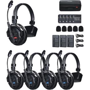SYNCO XTalk XPro2 Wireless Intercom Headset System, 2.4GHz Full Duplex Wireless Headset with 24H 500M/1640FT Real-time Monitoring for Movie Shoot Live Show Stage Performance (2PCS)