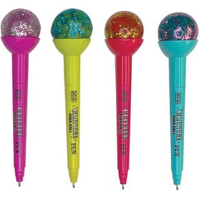 Raymond Geddes Glitter Boba Squishy Top Pen (Pack of 12)