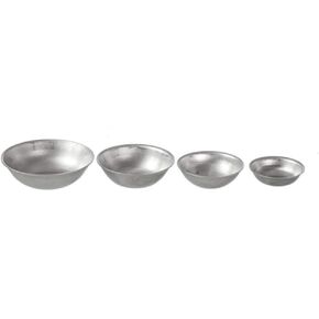Melody Jane Dollhouse 4 Silver Mixing Bowls Miniature Kitchen Baking Cooking Accessory