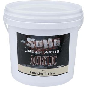 SoHo Urban Artist Heavy Body Acrylic Paint - 1 Gallon - Fluorescent Pink - Thick, Rich Color, Excellent Coverage, Professional Quality - Artists Acrylic Paint