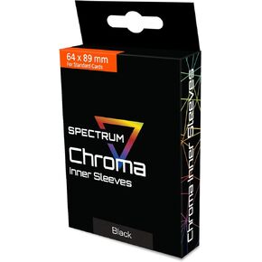 BCW Spectrum Black Chroma Inner Card Sleeves | Acid-Free Archival Quality Protection | Perfect Fit Sleeves for MTG, Pokemon | Dual-Sided Glossy-Clear & Solid Black | 100 Ct
