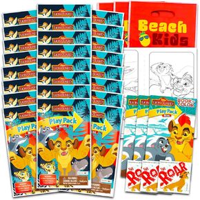 Disney Lion Guard Mini Party Favors Set for Kids - Bundle with 24 Lion Guard Play Packs with Coloring Pages, Stickers, More (Lion Guard Birthday Party Supplies)