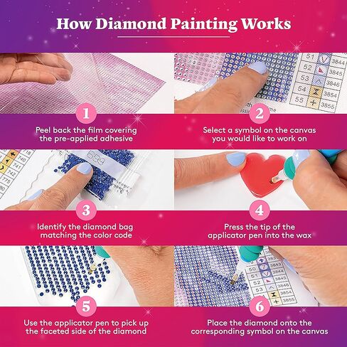 مجموعة الرسم الماسي على شكل فطر قوس قزح من DIAMOND ART CLUB، حرف يدوية ممتعة للبالغين، قماش فني ماسي دائري للمبتدئين، 9 بوصة × 10 بوصة (22.8 سم × 25.9 سم) in Kuwait