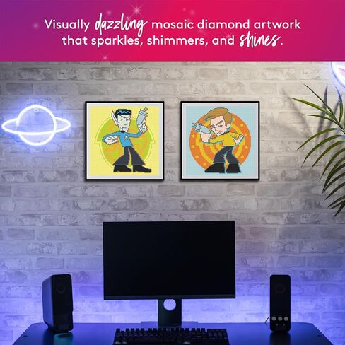 مجموعة الرسم الماسي على شكل فطر قوس قزح من DIAMOND ART CLUB، حرف يدوية ممتعة للبالغين، قماش فني ماسي دائري للمبتدئين، 9 بوصة × 10 بوصة (22.8 سم × 25.9 سم) in Kuwait