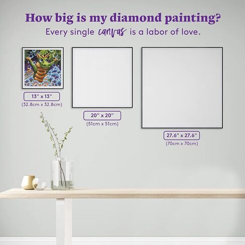 DIAMOND ART CLUB Rainbow Mushroom Diamond Painting Kit, Fun DIY Crafts for Adults, Round Diamond Art Canvas for Beginners, 9" x 10" (22.8cm x 25.9cm) in Saudi Arabia