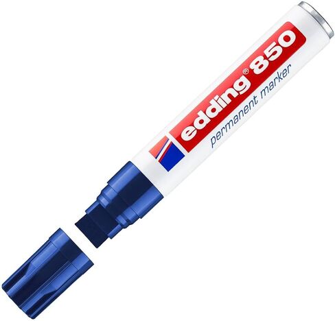 edding 850 permanent marker - green - 1 pen - chisel nib 5-15 mm - for bold markings -waterproof, quick-drying, smear-proof pens - for cardboard, plastic, glass, wood, metal and fabric in Kuwait