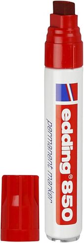 edding 850 permanent marker - green - 1 pen - chisel nib 5-15 mm - for bold markings -waterproof, quick-drying, smear-proof pens - for cardboard, plastic, glass, wood, metal and fabric in Kuwait