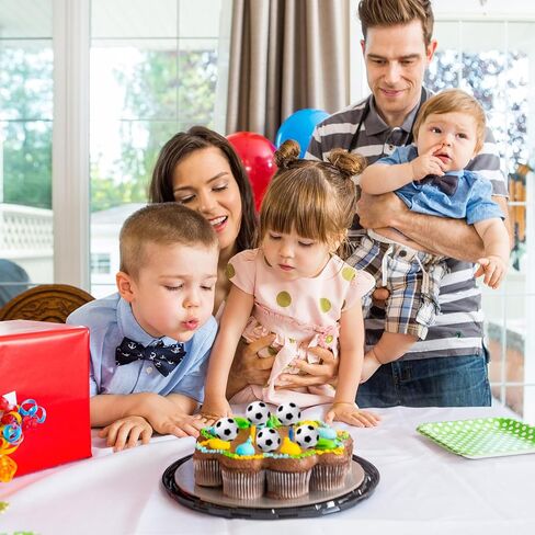 Xunyee 32 PCS Mini Foam Balls Sports Cupcake Topcake لكرة السلة كرة القدم الصغيرة الإجهاد كرة كرة القدم لكعكة البيسبول الكعكة الحفلات الرياضية لزخرفة إمدادات حفلة عيد الميلاد (كرة القدم) in Kuwait