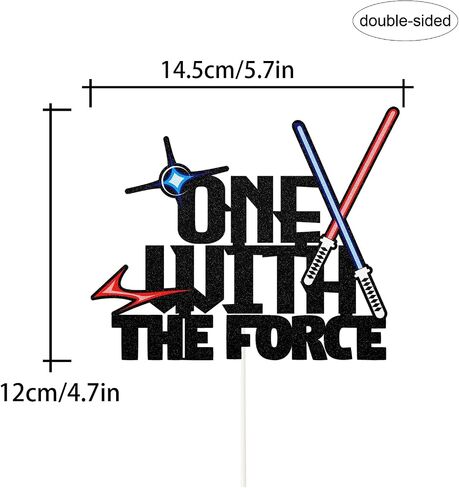 Script May the Force With You Always Cake Topper for Anniversary Party Supplies,Wedding Cake Topper,Movie TV-Themed Parties, and Baby Shower Party Decorations in Saudi Arabia