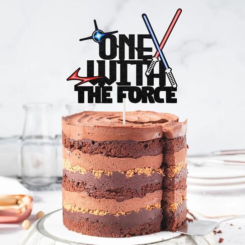 Script May the Force With You Always Cake Topper for Anniversary Party Supplies,Wedding Cake Topper,Movie TV-Themed Parties, and Baby Shower Party Decorations in Saudi Arabia