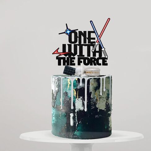 Script May the Force With You Always Cake Topper for Anniversary Party Supplies,Wedding Cake Topper,Movie TV-Themed Parties, and Baby Shower Party Decorations in Saudi Arabia
