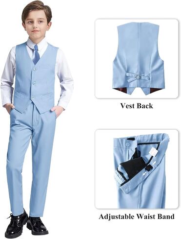 JPF Boy's Formal Suit Set Slim Fit Kids Tuxedo Suits for Wedding Teen Toddler Boy Dress Suit Outfit in Saudi Arabia