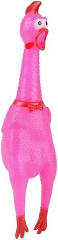 The Dreidel Company Rubber Screeching Chicken, Squeeze Chicken with Sound Toy, Practical Joke and Gag Toy, Party Favor Noisemaker, 1 Chicken (16 Inch (Assorted Colors)) in Kuwait
