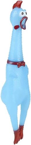 The Dreidel Company Rubber Screeching Chicken, Squeeze Chicken with Sound Toy, Practical Joke and Gag Toy, Party Favor Noisemaker, 1 Chicken (16 Inch (Assorted Colors)) in Kuwait