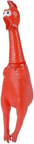 The Dreidel Company Rubber Screeching Chicken, Squeeze Chicken with Sound Toy, Practical Joke and Gag Toy, Party Favor Noisemaker, 1 Chicken (16 Inch (Assorted Colors)) in Kuwait