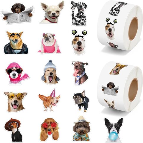 H1vojoxo St. Patrick's Day Dog Stickers - 1000PCS Irish Shamrock Holiday Dog Stickers for Kids 16 Designs St. Patrick's Cute Dog Realistic Sticker for Craft St. Patrick Funny Dog Stickers for Envelope in Kuwait