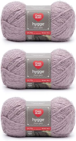 Red Heart Hygge Pearl Yarn - 3 Pack of 227g/8oz - Acrylic Nylon Blend - 5 Bulky - 212 Yards - Knitting/Crochet in Kuwait