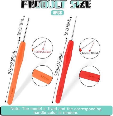 KALIONE 4 Packs Dreadlock Tools Crochet Hooks for Hair 0.5mm 0.75mm Dreadlock Crochet Needle Tools Crochet Hooks Needle for Dreads Braid Craft in Saudi Arabia