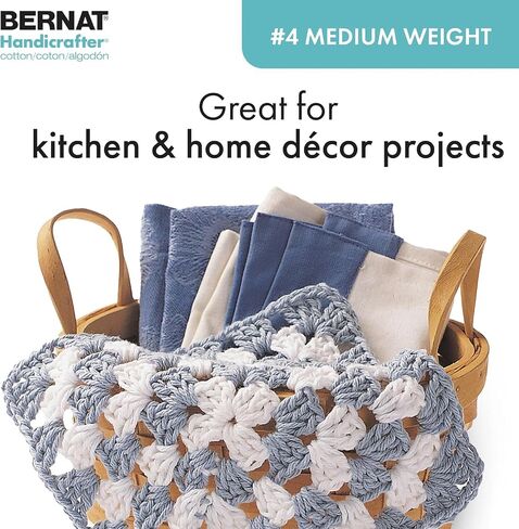 Bernat Handicrafter Cotton Yarn ، Gauge 4 Mediumeed Surfed ، Sonoma Print in Kuwait