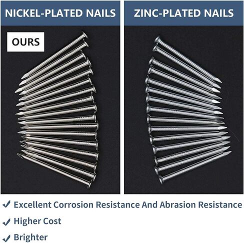 500pcs Hardware Nails, 1 Inch Nickel Plated Hanging Nails, Wall Nails for Picture Hanging, Wood Nails, Wire Nails, Small Nails (1 in) in Saudi Arabia