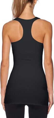 TAIPOVE Long Tank Tops for Women Cotton Layering Racerback Extra Long Camisole Activewear 3packs in Saudi Arabia